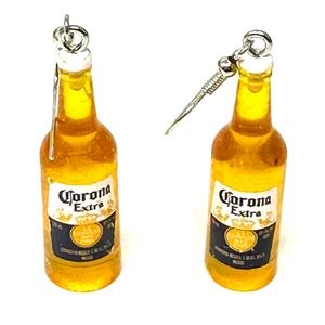 COPY - Corona Extra Beer Bottle Drop Earrings.